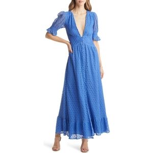 Vici Lace Puff Sleeve Maxi Dress